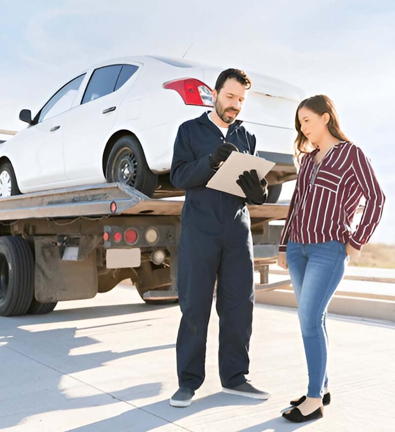 Tow operator responding quickly